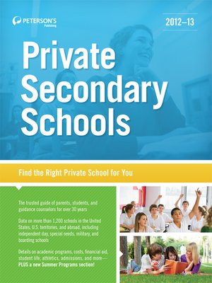 cover image of Private Secondary Schools 2012-13